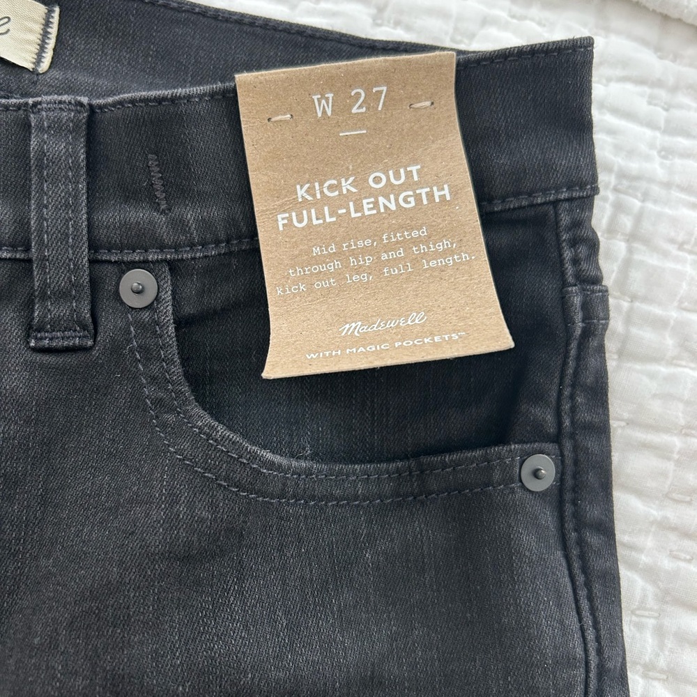 Madewell Black Kick Out Full-Length Jeans